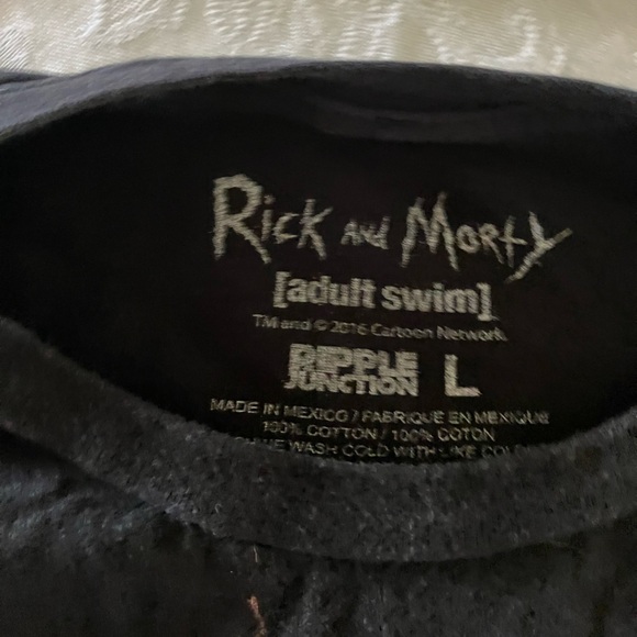 Ripple Junction Rick and Morty Black Tee - Picture 3 of 4